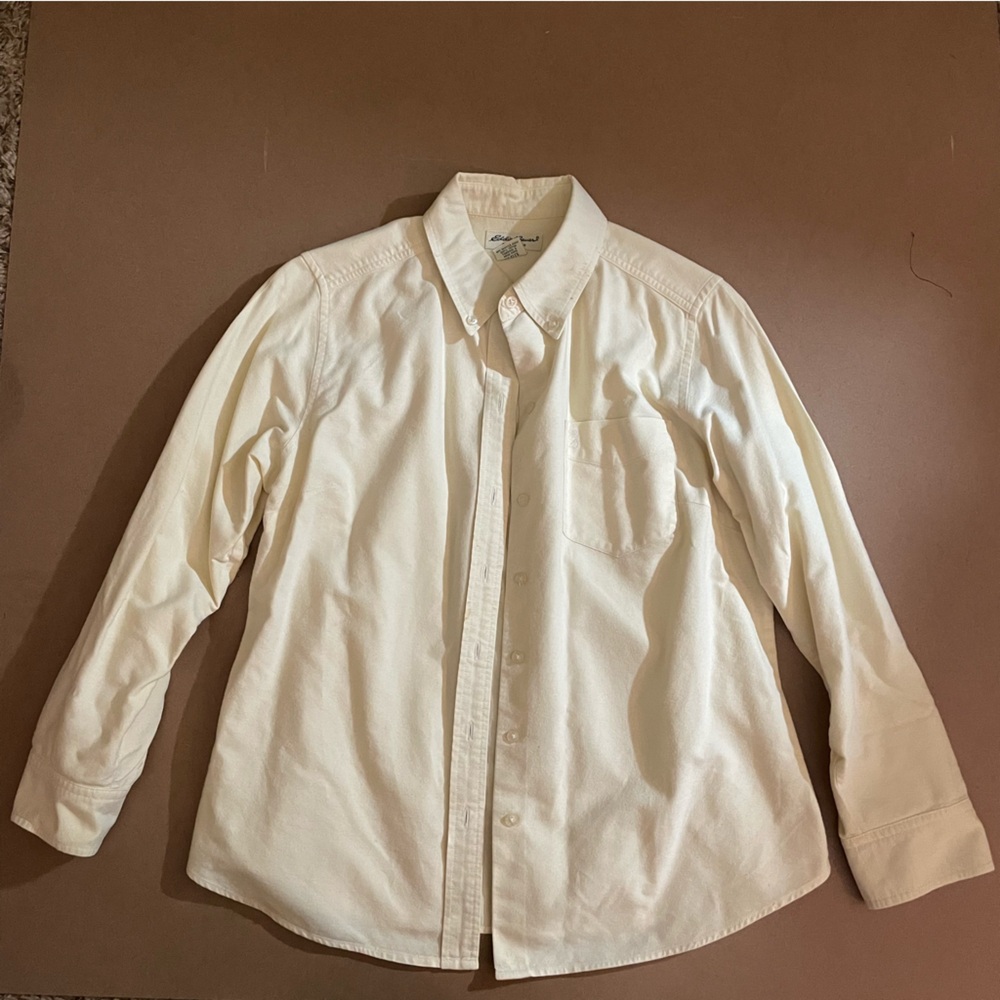 Eddie Bauer Light Tan Button-Up Shirt